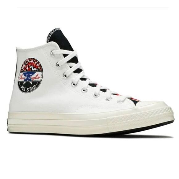 Converse Chuck ‘Logo Play’ White Rush Blue Hi Tops. Awesome! Unisex M 11.5, W9.5 - Picture 16 of 16